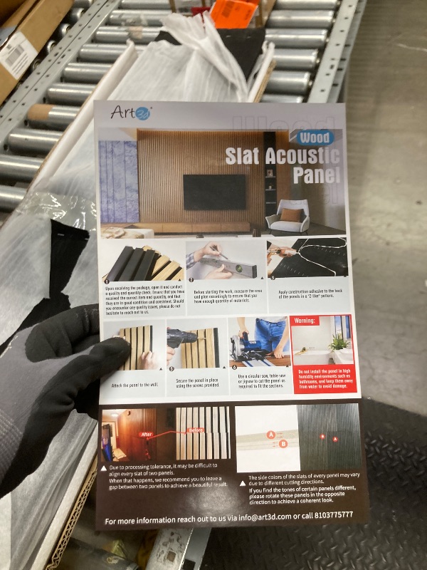 Photo 1 of *Part of box missing/Damage to box* Art Slat Panels, Brown