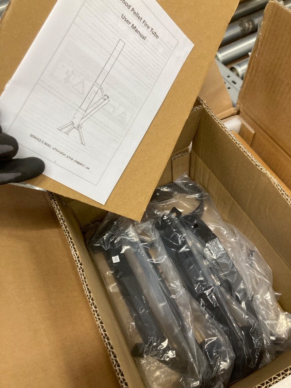 Photo 1 of *Glass pieces inside box* *Tub missing* CHARMELEON Wood Pellet Fire Pits for Outside – Portable Wood Pellet Heater – Painted Stainless Steel Outdoor Fire Pit for Backyard – Patio Rocket Stove – Matte Black-S