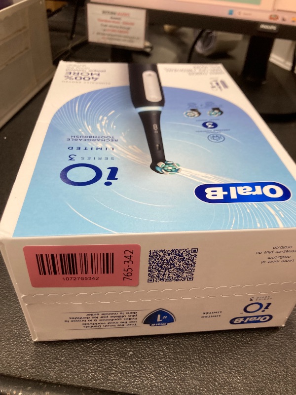 Photo 1 of *FACTORY SEALED* Oral-B Rechargeable Electric Toothbrush, iO3 Limited Deep Clean, 3 Cleaning Modes, Visual Pressure Sensor to Protect Gums, 2 Brush Heads, Travel Case, Black
