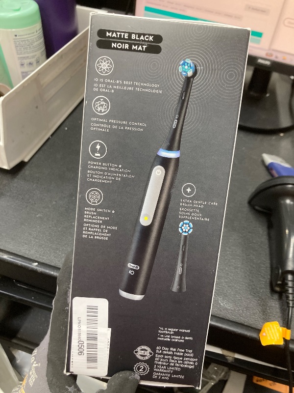 Photo 1 of *FACTORY SEALED* Oral-B Rechargeable Electric Toothbrush, iO3 Limited Deep Clean, 3 Cleaning Modes, Visual Pressure Sensor to Protect Gums, 2 Brush Heads, Travel Case, Black