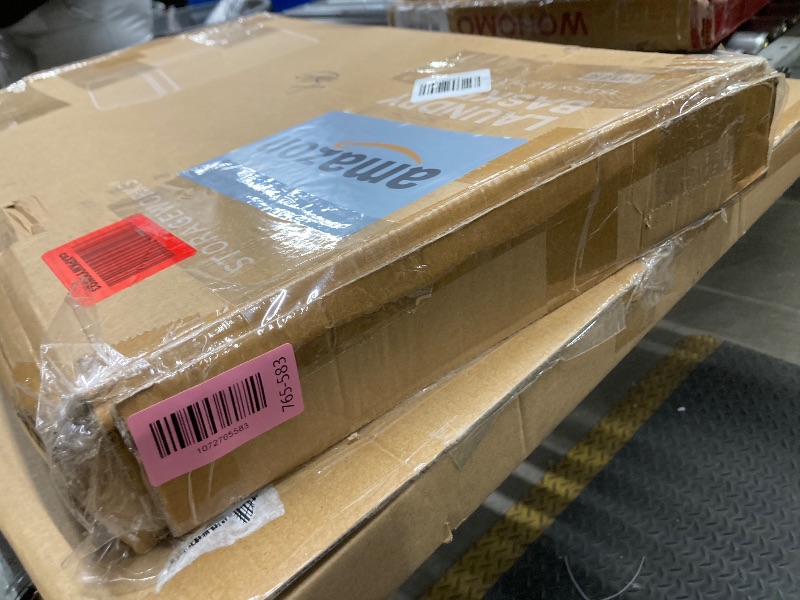 Photo 1 of *Cracked* StorageWorks Laundry Hamper with Lid, Foldable Bamboo Laundry Basket, Clothes Hamper with Handles, Organizer and Storage for Laundry Room, Bedroom, Dorm, Brown