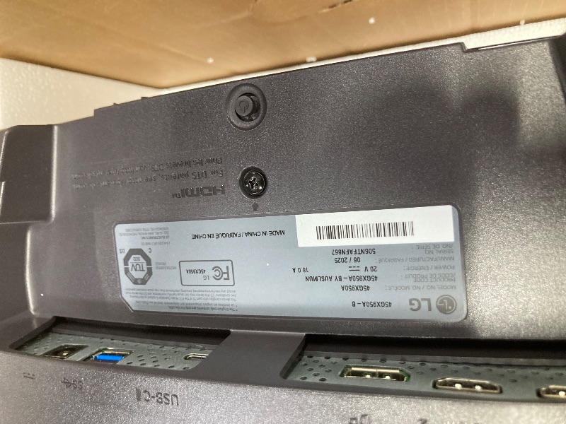 Photo 1 of ***BROKEN*NON RETURNABLE*NON REFUNADABLE*NO EXCEPTIONS***
*Scratched/cracked screen* LG 45GX950A-B 45-inch Ultragear 5K2K WUHD (5120 x 2160) OLED Curved Gaming Monitor, Dual-Mode, 165Hz, 0.03ms, NVIDIA G-Sync, AMD FreeSync Premium Pro, HDR True Black 400,