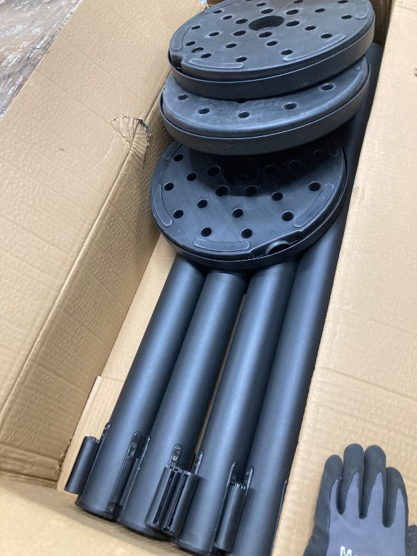 Photo 1 of *Scratches* Crowd Control Stanchion Set, 4 Pack Black Stanchions with 6.6Ft Sturdy Retractable Belts, Crowd Control Barriers for Parties, Airport Lines, Events, Weddings