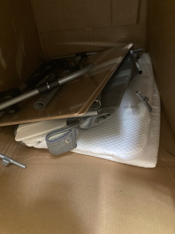 Photo 1 of **MISSING PARTS/NOT IN ORIGINAL BOX***cutebeams Twin Bassinet for 2 Babies, 3 in 1 Bedside Co Sleeper Double Bassinet for Twins, Rocking Bassinet for Baby with Wheels and Storage Basket, Includes Mattress (Grey)
