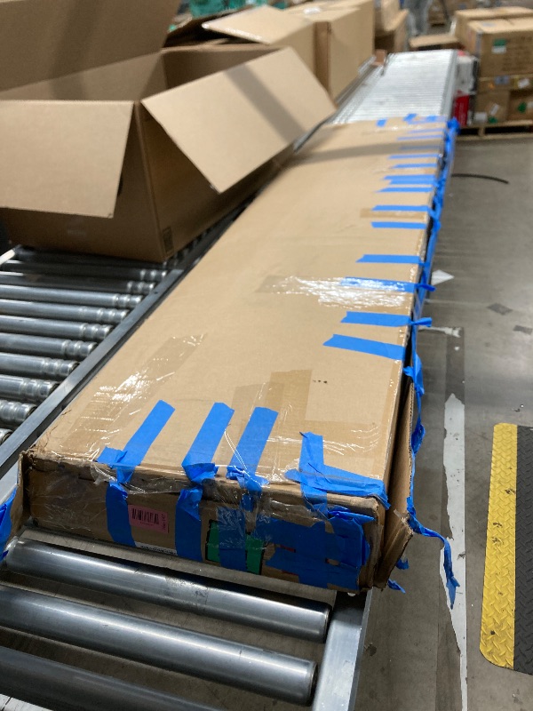 Photo 1 of ***MISSING PIECES -SELLING AS PARTS ONLY***Novilla King Size Bed Frame with Adjustable Headboard Platform King Bed Frame Linen Fabric Upholstered Headboard, No Box Spring Needed, Noise-Free, Wooden Slats Support, Easy Assembly, Beige   ***BOX RIPPED/TORN*