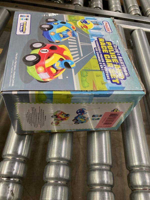 Photo 1 of ***MISSING RACE CAR -SELLING AS IS *** Prextex 1 Pack Cartoon Remote Control Cars for Toddlers - Police Car with Steering Wheel Controllers and Lights -  Toddler Gift 18+ Months