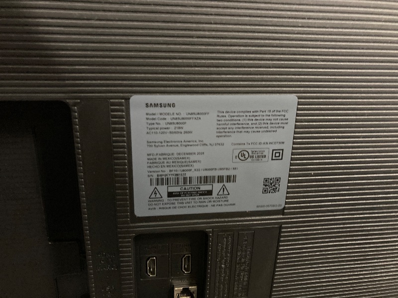 Photo 1 of ***DAMAGE -SELLING AS PARTS ONLY*** Samsung 85-Inch Class Crystal UHD U8000F 4K Smart TV (2025 Model) Endless Free Content, Crystal Processor 4K, MetalStream Design, Knox Security, Alexa Built-in