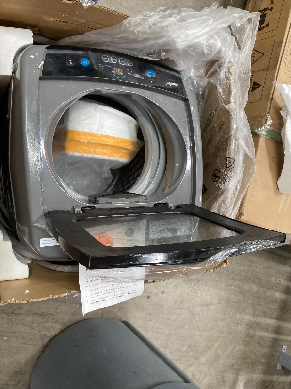 Photo 1 of ** used, the smells is like a detergent**COMFEE' Portable Washing Machine, 0.9 cu.ft Compact Washer With LED Display, 5 Wash Cycles, 2 Built-in Rollers, Space Saving Full-Automatic Washer