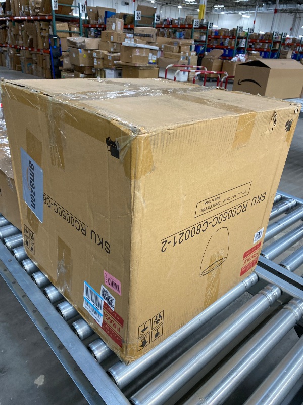 Photo 1 of **HAS CRACKS ON TOP RIM****Kante 18 Inch Dia Round Concrete Planter, Indoor Outdoor Large Plant Pot with Drainage Hole and Rubber Plug for Home Patio Garden, Weathered Concrete