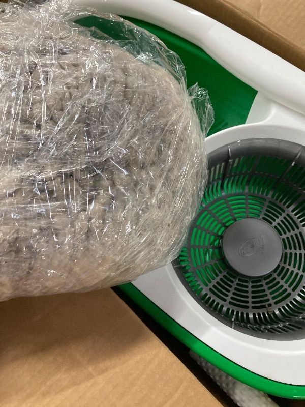 Photo 1 of ***MISSING PARTS -SELLING AS IS*** Libman Tornado Spin Mop System and 1 Refill, Mop and Bucket with Wringer Set for Hardwood Floor Cleaning, 2 Total Heads Included