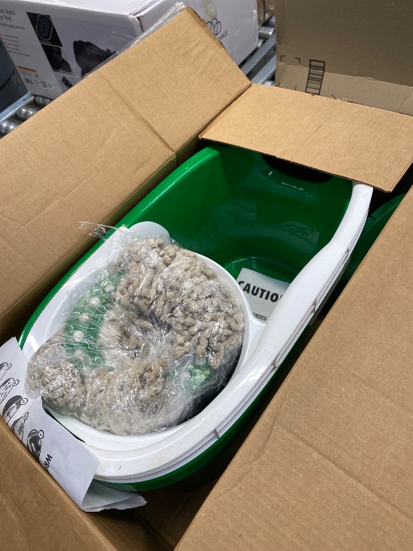 Photo 1 of ***MISSING PARTS -SELLING AS IS*** Libman Tornado Spin Mop System and 1 Refill, Mop and Bucket with Wringer Set for Hardwood Floor Cleaning, 2 Total Heads Included