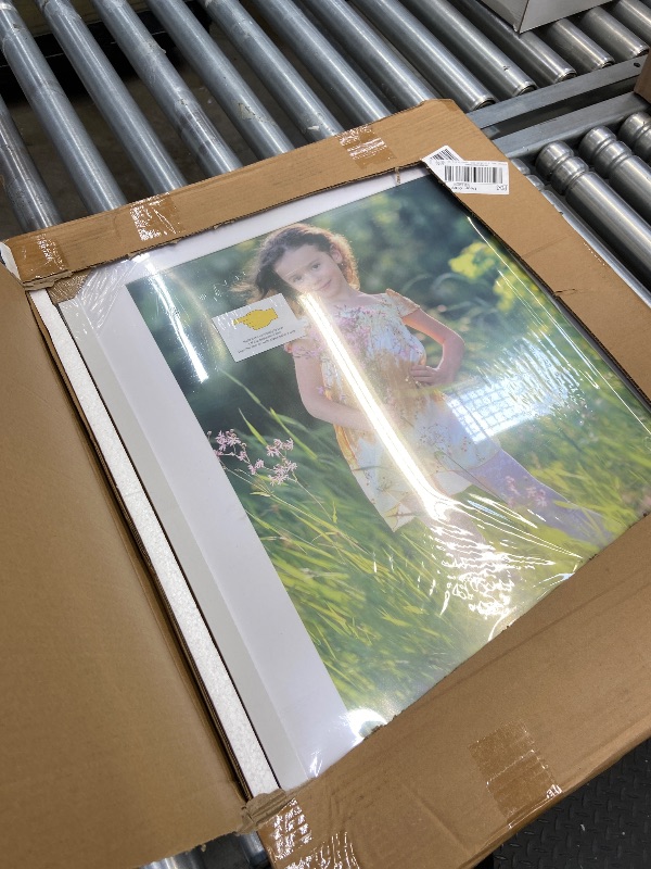 Photo 1 of **CRACKED FRAME**ALLUCKYAN 20x24 White Picture Frame Mat for 16x20 Photo Wall Mounting Poster Frame-1pcs