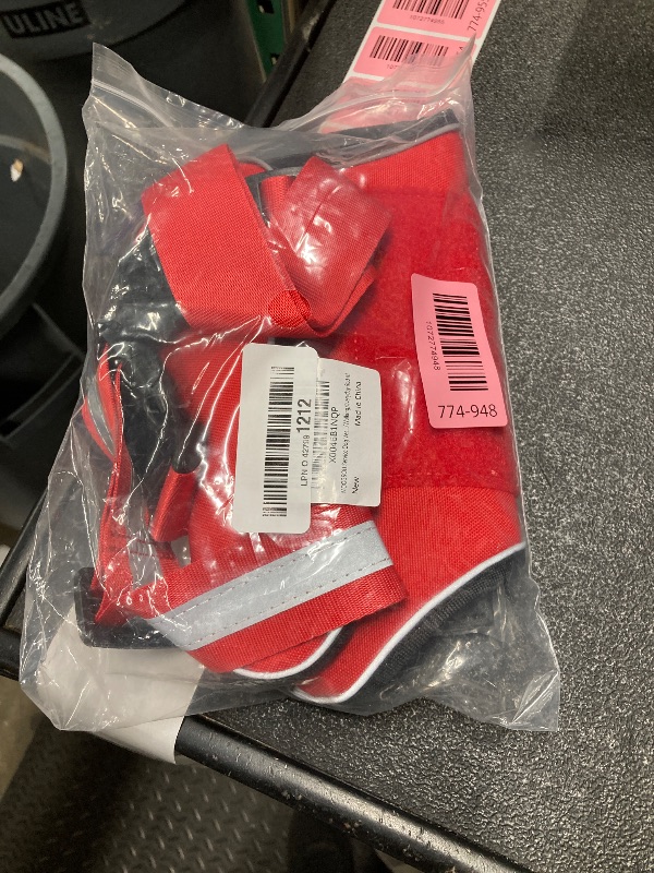 Photo 1 of ***MISSNG PIECES -SELLING AS PARTS ONLY*** MOOGROU Service Dog Vest Harness+ID Tag, & Reflective Emotional Support Dog Vest with Handle for Medium Dogs, Easy Put On/Off for Training/Walking/Everyday Red M