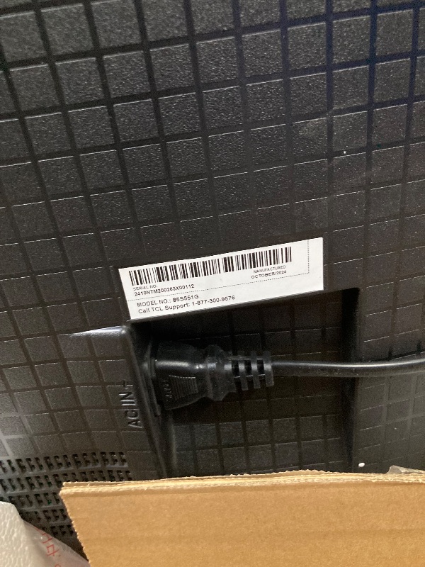 Photo 1 of **Returns and refunds are not accepted.**TCL 85-Inch Class S5 4K UHD LED Smart TV with Google TV (85S551G, 2024 Model), Google Assistant Built-in with Voice Remote, Compatible with Alexa, Streaming Television