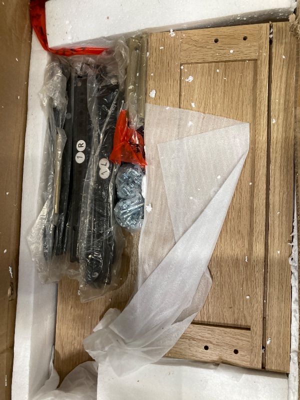 Photo 1 of **missing parts***VEVOR Rattan Console Table, Entryway Table with 3 Storage Drawers, Hallway Table with Natural Rattan Sliding Door, Console Sofa Table for Living Room, Study, Entryway Or TV Wall, Natural