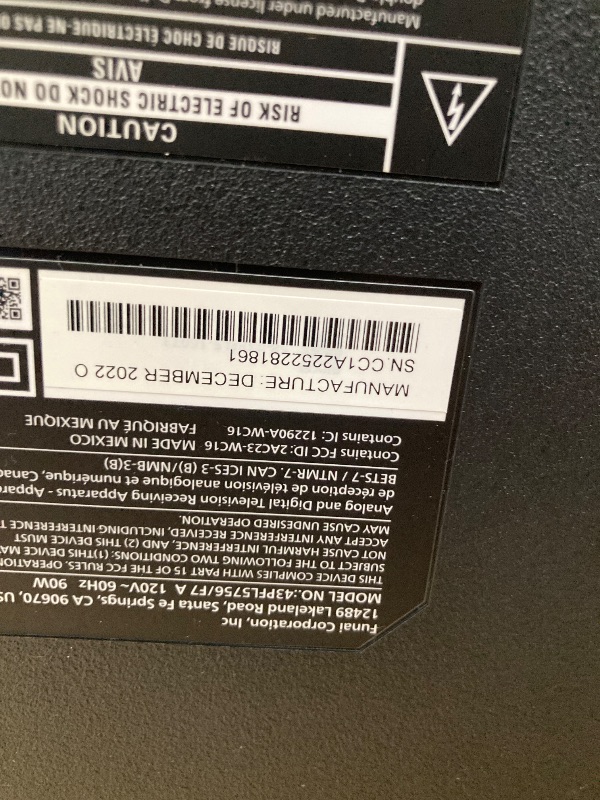 Photo 1 of ** NO REFUNDS, NO RETURNS** Roku Smart TV – 43-Inch Select Series, 4K HDR TV – RokuTV with Enhanced Voice Remote – Flat Screen LED Television with Wi-Fi for Streaming Live Local News, Sports, Family Entertainment