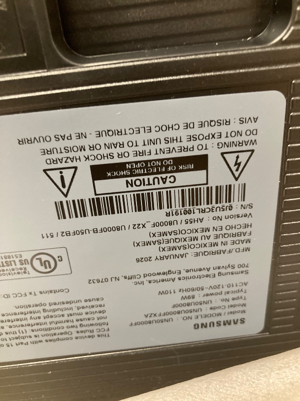 Photo 1 of **NO RETURNS NO REFUNDS/DAMAGED SCREEN/PARTS ONLY***Samsung 50-Inch Class Crystal UHD U8000F 4K Smart TV (2025 Model) Endless Free Content, Crystal Processor 4K, MetalStream Design, Knox Security, Alexa Built-in