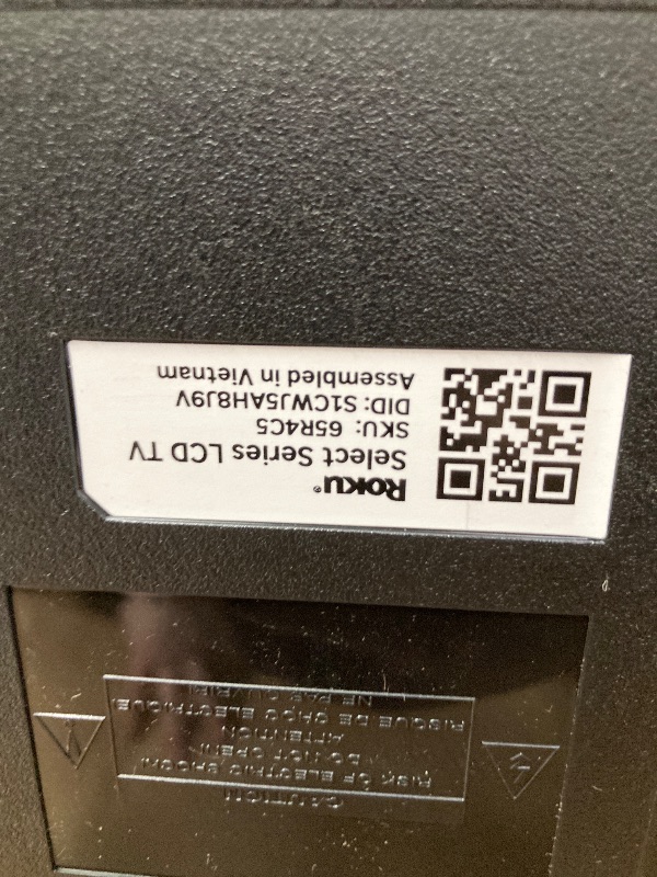 Photo 1 of ** NO REFUNDS, NO RETURNS** Roku Smart TV – 65-Inch Select Series, 4K HDR TV – RokuTV with Enhanced Voice Remote – Flat Screen LED Television with Wi-Fi for Streaming Live Local News, Sports, Family Entertainment