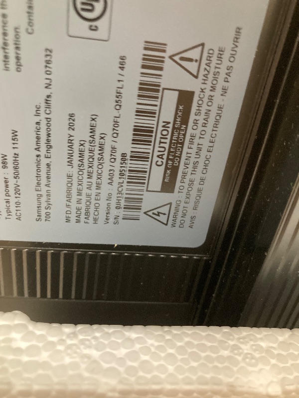 Photo 1 of ** NO REFUNDS, NO RETURNS** Samsung 55-Inch Class QLED Q7F Series Samsung Vision AI Smart TV (2025 Model, 55Q7F) Quantum HDR, Object Tracking Sound Lite, Q4 AI Gen1 Processor, 4K upscaling, Gaming Hub, Alexa Built-in
