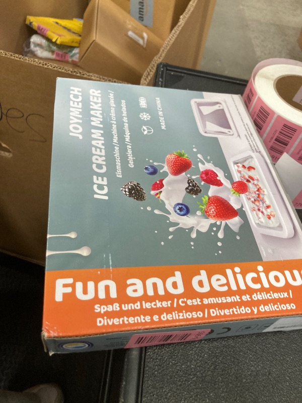 Photo 1 of **NEEDS CLEANING**JoyMech Instant Ice Cream Maker Ideal for Making Soft Serve Ice Cream Slushies Frozen Yogurt Sorbet Gelato Rolled Ice Cream
