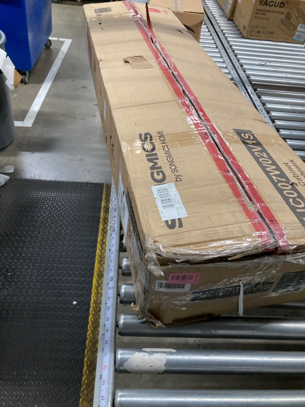 Photo 1 of **NO KEY/UNLOCKED**Songmics Home - SONGMICS 6 LEDs Lockable Standing Jewelry Cabinet with Full-Length Mirror, White - Cloud White