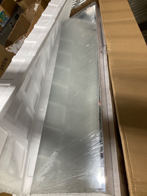 Photo 1 of **NO KEY/UNLOCKED**Songmics Home - SONGMICS 6 LEDs Lockable Standing Jewelry Cabinet with Full-Length Mirror, White - Cloud White