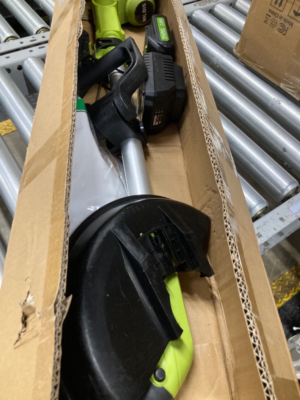 Photo 1 of ***DAMAGED -MISSING PARTS SELLING AS NON-FUNCTIONAL PARTS ONLY*** JAGROM Electric String Trimmer Cordless with 2x2.0Ah Battery, 20V Battery Powered 12-inch Lawn Mover & Edger Lawn Tool with Charger, Powered Grass Trimmer with 8pcs Spool Line for Yard, Gar