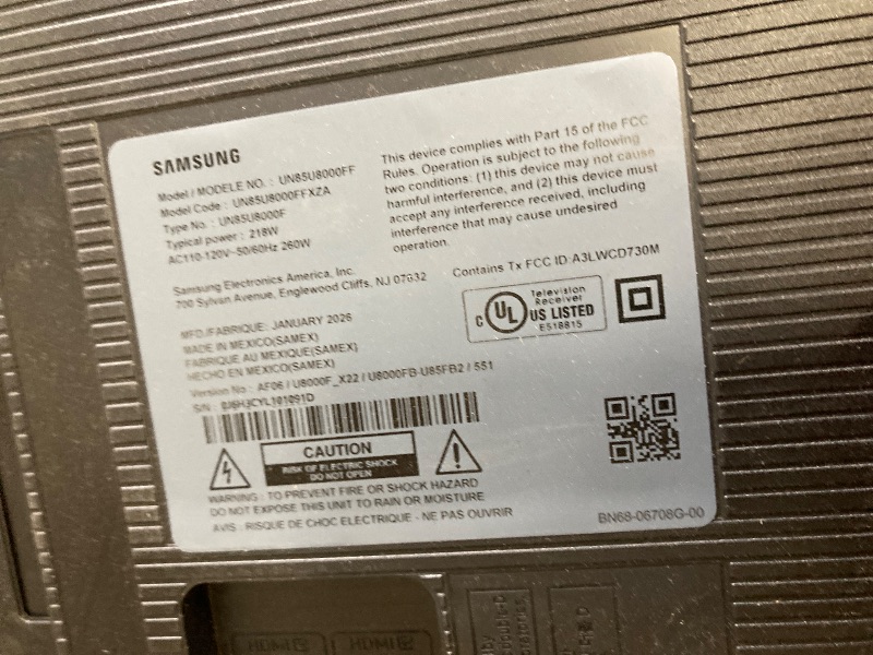 View 2 of ***BROKEN*NON RETURNABLE*NON REFUNADABLE*NO EXCEPTIONS***
Samsung 85 Inch N***BROKEN*NON RETURNABLE*NON REFUNADABLE*NO EXCEPTIONS***