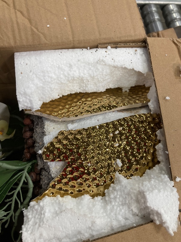 View 1 of ****Gold Vase, broken*****
W&W Artificial Orchid Plants & Flowers Arrangement in Ceramic Pot, Fake Faux White Orchid with Gold Vase,Extral Large 26 inches