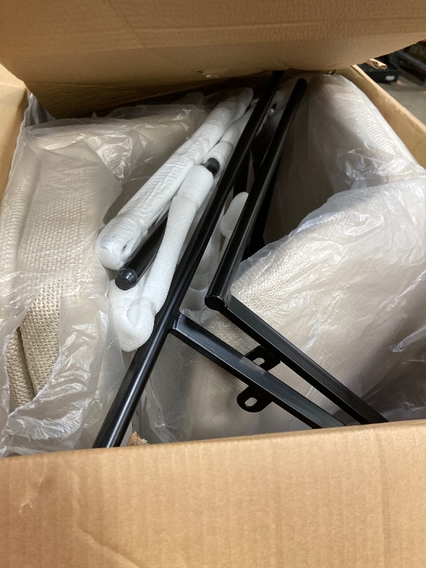 Photo 1 of ****Only 2***
***Open to show****
***Factory seal***

COLAMY Counter Height Bar Stools Set of 2, 25 Inch Modern Fabric Kitchen Island Stools with Back, Upholstered Counter Barstools Armless Bar Chairs with Metal Legs for Island Dining Room Bar, Beige