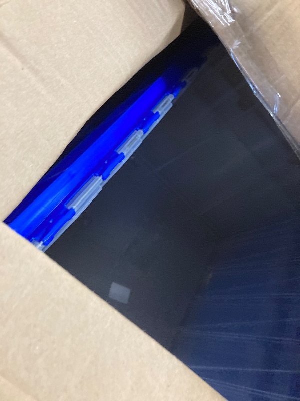 Photo 1 of ***3 PACK ONLY*** MISSING ONE *** Akro-Mils KeepBox 12 Gallon Storage Container, Nesting and Stackable Plastic Storage Box with Lid Attached, Clear Tote for Garages, Closets, and Moving, 21-1/2" x 15" x 12-1/2", Clear/Blue, 3-Pack