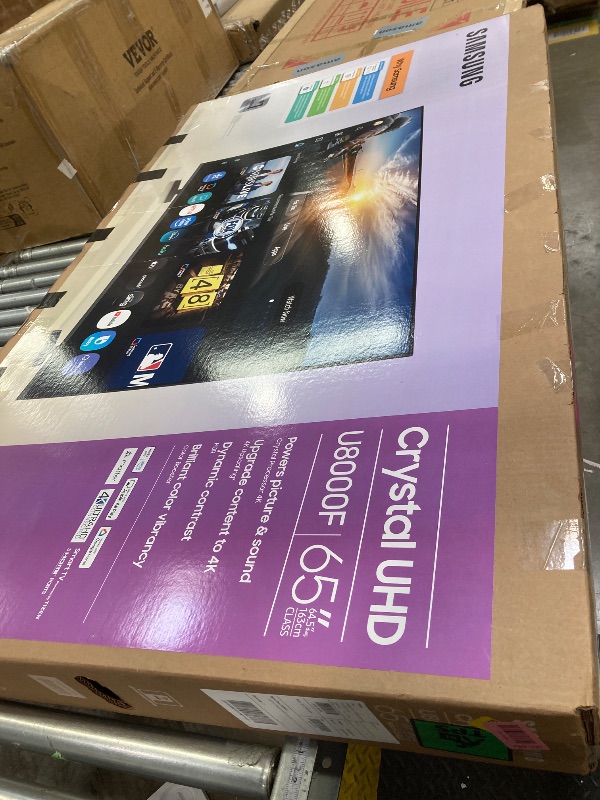 Photo 1 of ***DAMAGED -SCREEN -SELLING AS PARTS ONLY*** Samsung 65-Inch Class Crystal UHD U8000F 4K Smart TV (2025 Model) Endless Free Content, Crystal Processor 4K, MetalStream Design, Knox Security, Alexa Built-in