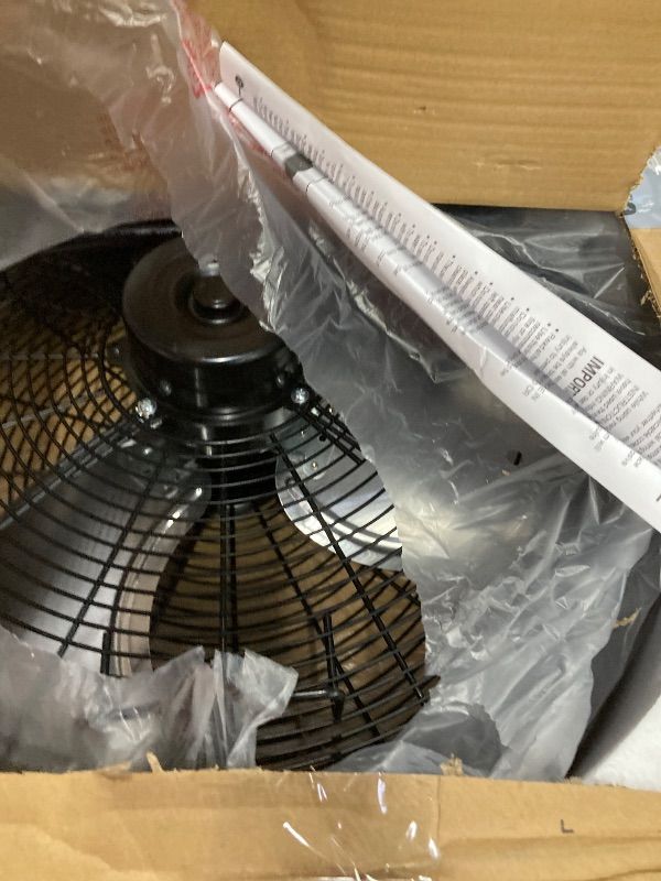 Photo 1 of ****Paertial set****
Tornado Pack 18 Inch High Velocity Industrial Wall Fan with TEAO Enclosure Motor - 4000 CFM - 3 Speed - 6.5 FT Cord - Industrial, Commercial, Residential Use - UL Safety Listed