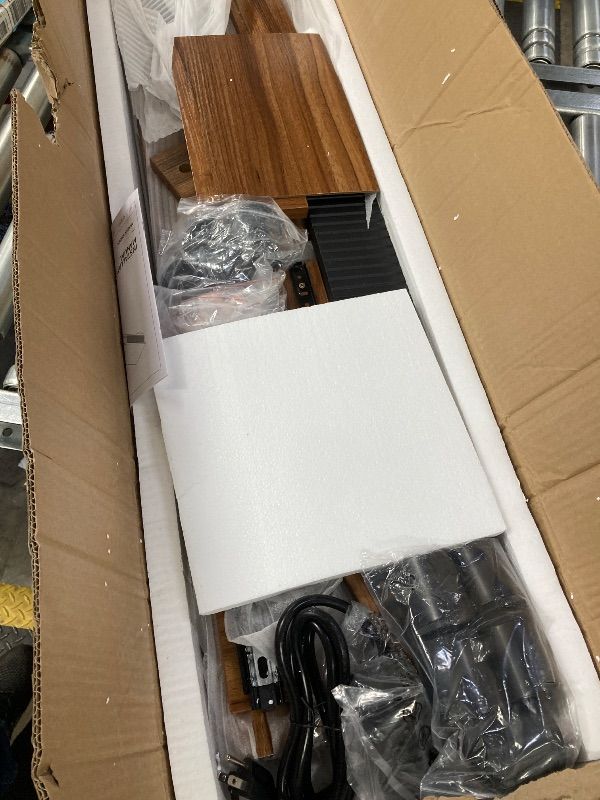Photo 1 of ***Factory seal****

Artswish Dual Monitor Riser with Power Outlet, 42 Inch Wood Monitor Stand for 2 Monitors with Drawer Storage, Computer Monitor Stand Riser with Adjustable Feet, Double Monitor Stand Desk Shelf, Walnut