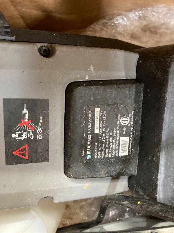 Photo 1 of ***MISSING PARTS***AR NORTH AMERICA Corded Pressure Washer, Cold, 3000psi, 120V