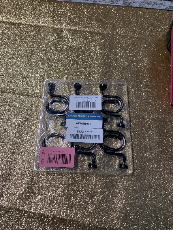 Photo 1 of **MISSING ONE**Bathway Black Shower Curtain Rings, Plastic Shower Curtain Hooks, Bathroom Curtain Hooks, Modern Decorative Shower Curtain Hangers Set of 12, Rounded-Tail Design