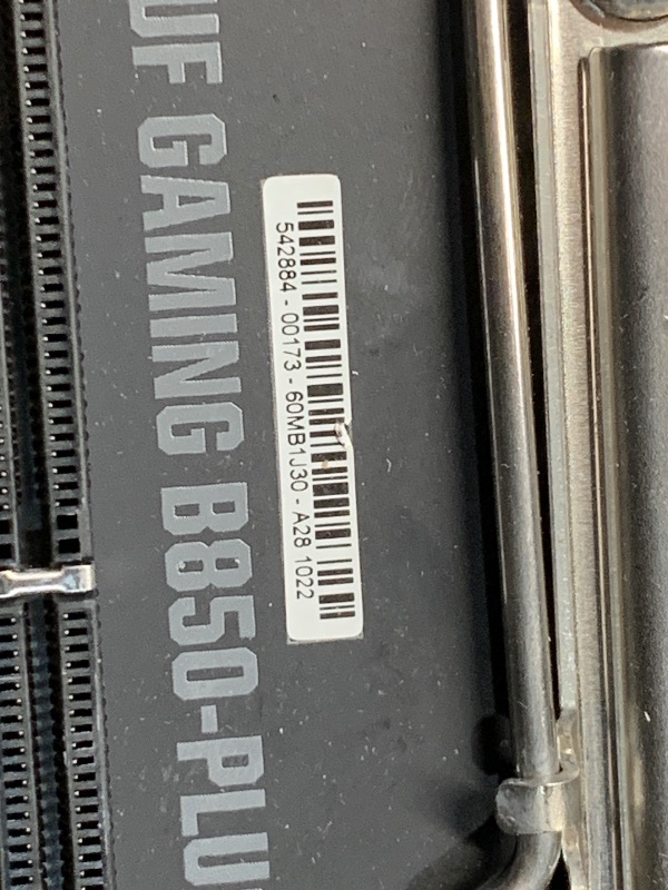 Photo 1 of **PINS BENT**ASUS TUF Gaming B850-PLUS WiFi AMD AM5 B850 ATX Motherboard, 14+2+1 80A Stages, AI Ready, DDR5, PCIe 5.0, 3X M.2, Wi-Fi 7, 2.5Gb LAN, DisplayPort, HDMI™, USB 10Gbps & 20Gbps Type-C®, BIOS Flashback™