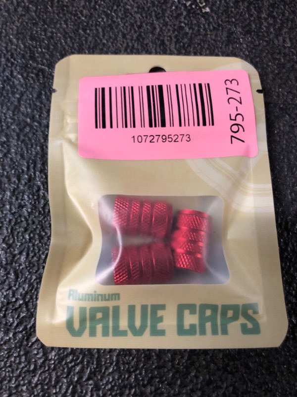 Photo 1 of ***MISSING PARTS*** PC Autoworks Aluminum Tire Valve Stem Caps – Anti-Rust, Premium Anodized Aluminum, Corrosion-Resistant, Easy Install, Universal Fit for Car, Truck, Bike, SUV – 1 Pack/Set of 4 (Ruby RED)