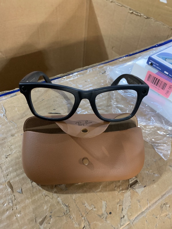Photo 1 of ***STOCK IMAGE FOR REFERENCE***
Ray-Ban Meta (Gen 2), Wayfarer, Matte Black | Smart AI Glasses for Men, Women — 2X Battery Life — 3K HD Resolution — 12 MP Ultra-Wide Camera, Audio, Video — Clear Lenses — Wearable Technology