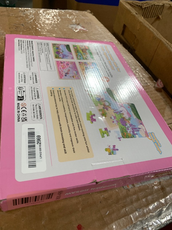 Photo 1 of ***MISSING PARTS***
SYNARRY Large Unicorn Mermaid Princess Fairy Wooden Kids Puzzles 4 in 1 Gift Box(12.2 * 9.4 in), Wood Puzzles for Kids Ages 4-6, Wood Puzzles for Kids Ages 3-5, Easter Basket Stuffers Gifts for Kids