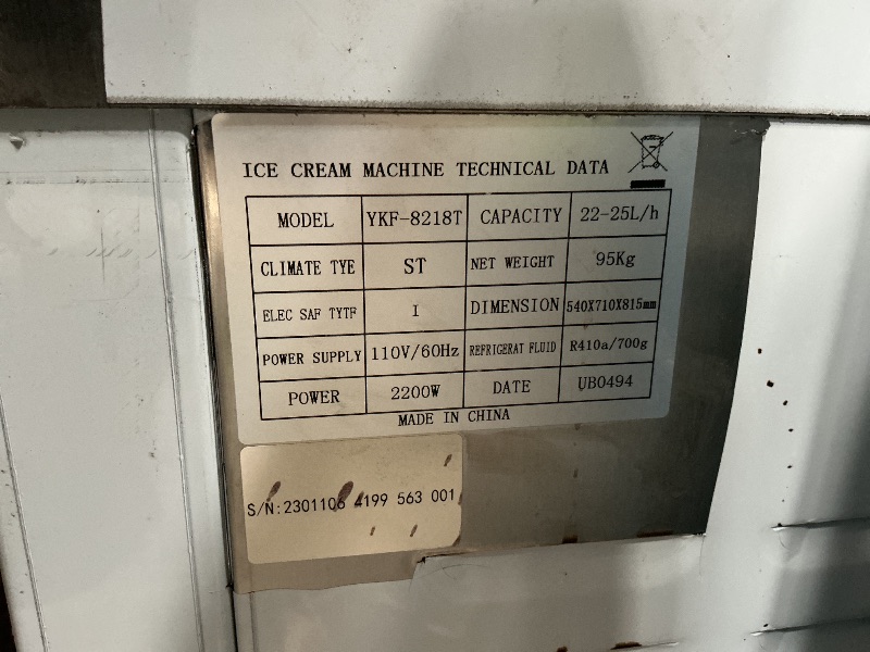 View 4 of ***DAMAGED DURING TRANSIT - TRUCK/TRAILER PICKUP ONLY***VEVOR Commercial Ice Cream Machine 5.3 to 7.4Gal per Hour Soft Serve with LED Display Auto Clean 3 Flavors Perfect for Restaurants Snack Bar, 2200W, Sliver