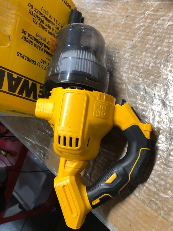 Photo 1 of **NOT IN ORIGINAL PACKAGING** DEWALT 20V Handheld Vacuum Cordless, Car Vacuum with HEPA Filter, 6 Attachments and LED Light, High Performance Dry Only Small Shop Vac, Battery Not Included (DCV501HB)