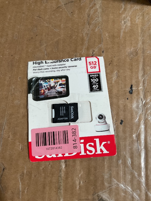View 3 of **only 32GB and not even the same brand**
SANDISK 512GB High Endurance Video microSDXC Card with Adapter for Dash Cam and Home Monitoring Systems - C10, U3, V30, 4K UHD, Micro SD Card - SDSQQNR-512G-GN6IA