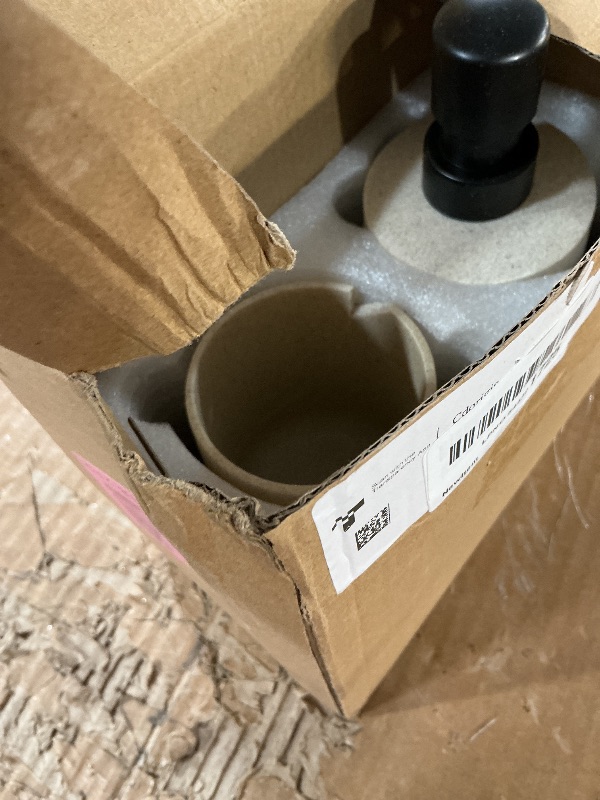 Photo 1 of ** cup has a small chip *
Bathroom Accessories Set, 2Pack Soap Dispenser & Toothbrush Holder in Warm Beige, Handcrafted Resin Texture, Minimal Boho Decor for Vanity & Bathroom Cabinet