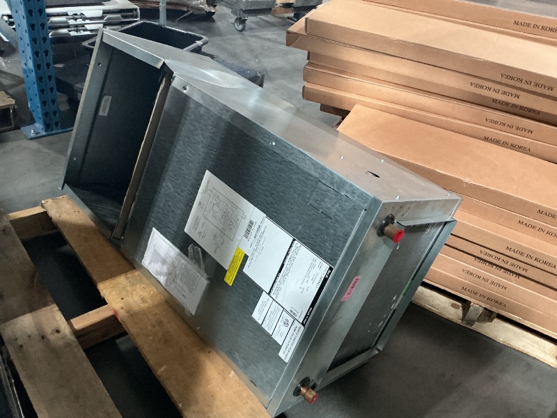 Photo 1 of ***DAMAGED DURING TRANSIT - TRUCK/TRAILER PICKUP ONLY***First Company 24RAQ-3-Z First Co 24RAQ-3 1.5/2.0 ton A2L Field Installed TXV Fan Coil 3 row hot water coil std WH pump