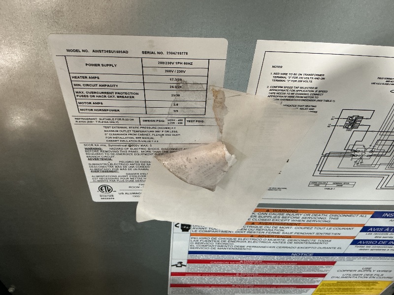 View 3 of ***DAMAGED DURING TRANSIT - TRUCK/TRAILER PICKUP ONLY***Goodman awst24su1305 2 Ton 5kW R32 Wall Mount Air Handler
