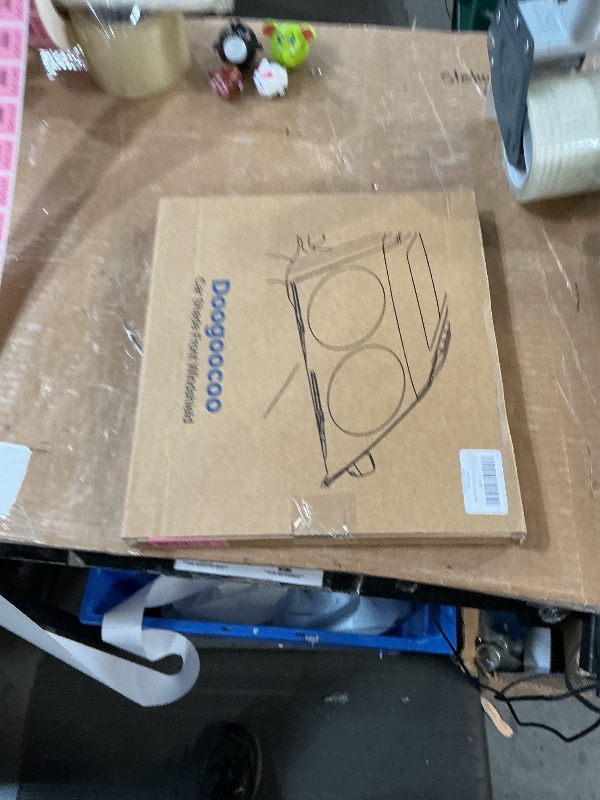 Photo 1 of [Upgrade] DooGooGoo Windshield Sun Shade - Medium, Sunshade for Car Windshield [Heat Shield & UV Block] Car Sun Shade Protect Interior & Keep Car Cooler Foldable Front Windshield Shade (64x32 Inches)