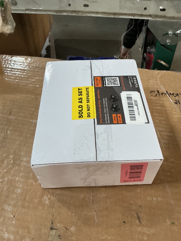 Photo 1 of [2 Pack] BESTTEN Keyed Entry Door Knob, Entrance Door Lock, Keyed Different, Standard Ball, Matte Black