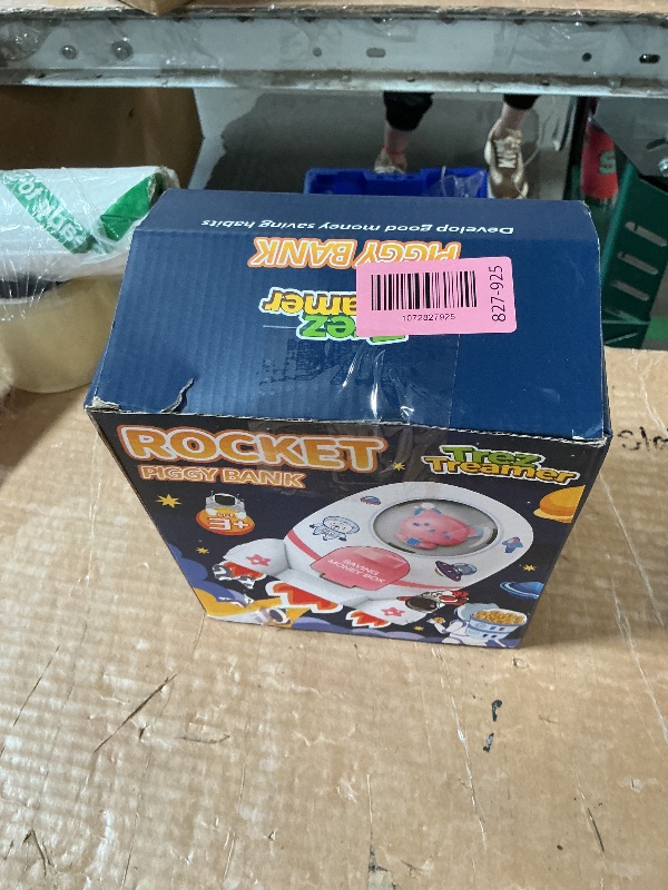 View 2 of ***MISSING PARTS***
Rocket Ship Piggy Bank for Boys Money Safe Astronaut Piggy Banks for Kids Cash Coin Can ATM Bank Coin Money Bank for Kids with Key Astronaut Sticker Practical Gifts for Children Boys and Girls (Blue)