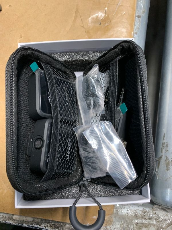 Photo 1 of ***DAMAGED - SEE NOTES/PICTURES***UNABLE TO TEST***PQRQP 3 in 1 Wireless Lavalier Microphone for iPhone Android & Camera, Mini Clip-On Mic for Video Recording TikTok YouTube Interview, Noise Cancelling, 328ft Range, 18H Battery